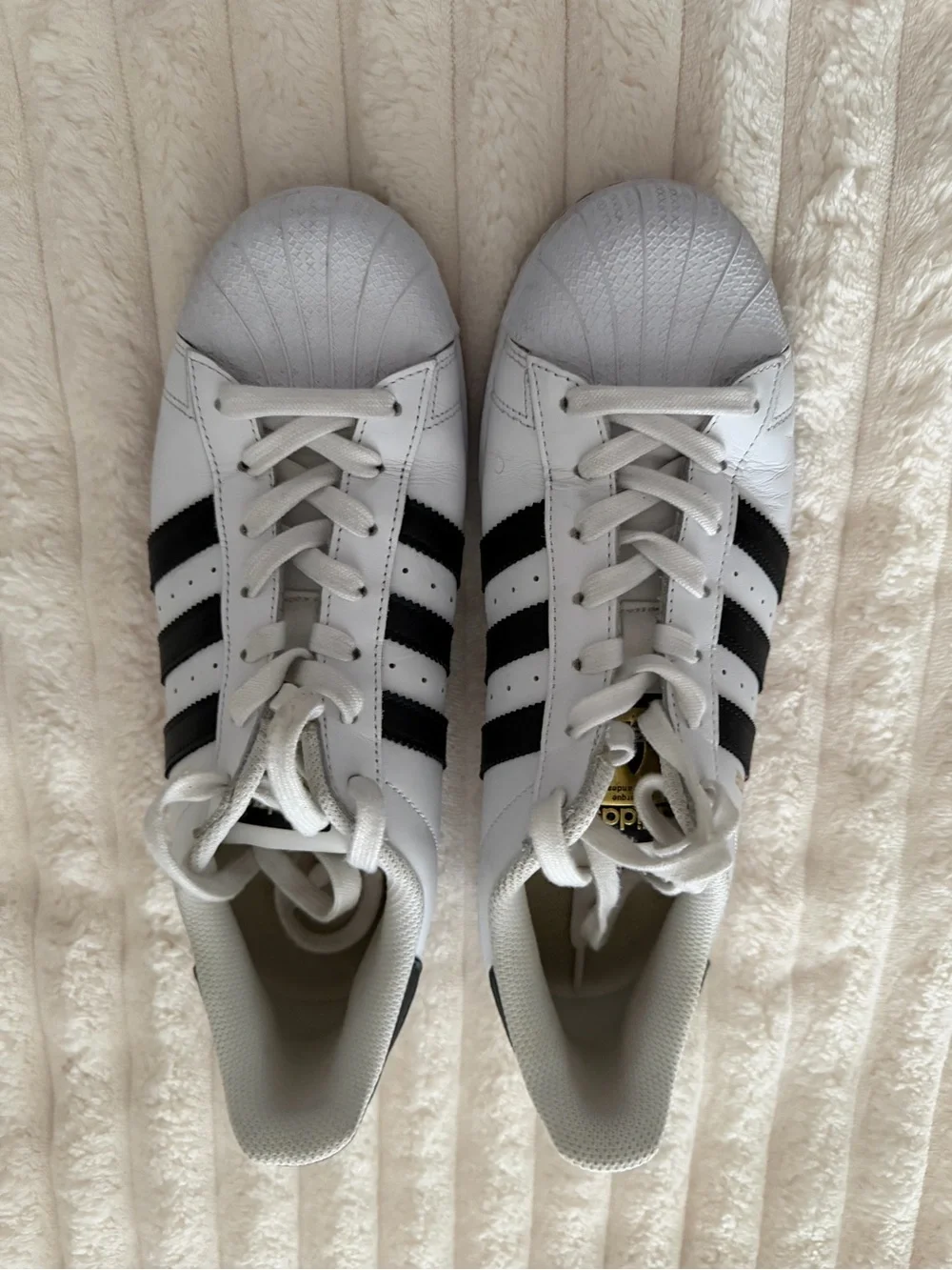 adidas White and Black Women’s Classic Shell-Toe Sneakers